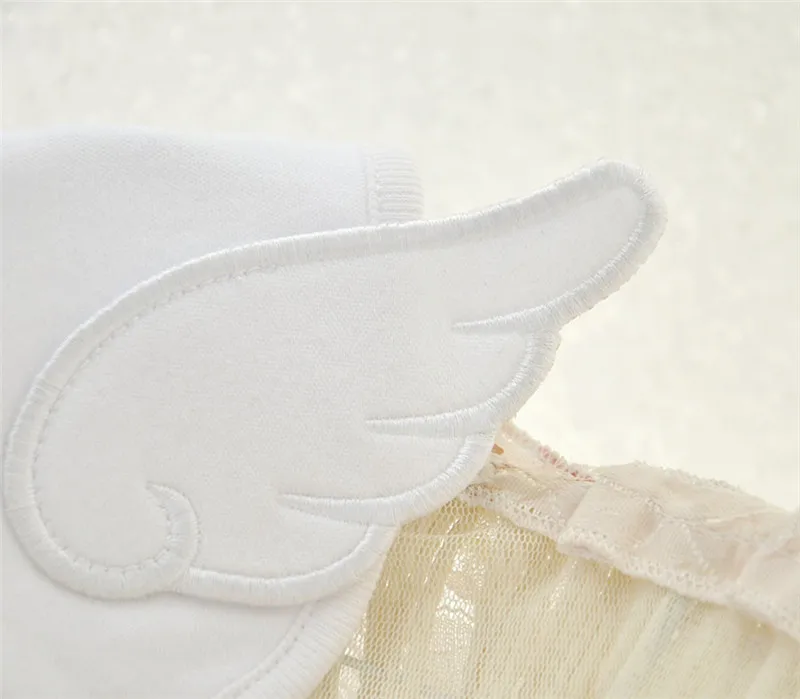 XCQGH Newborn Bibs Baby Bandana White Cotton Burp Cloth Pink Angel Wings Cute Boy Girl Bib For Infant Toddler Feeding | Мать и ребенок