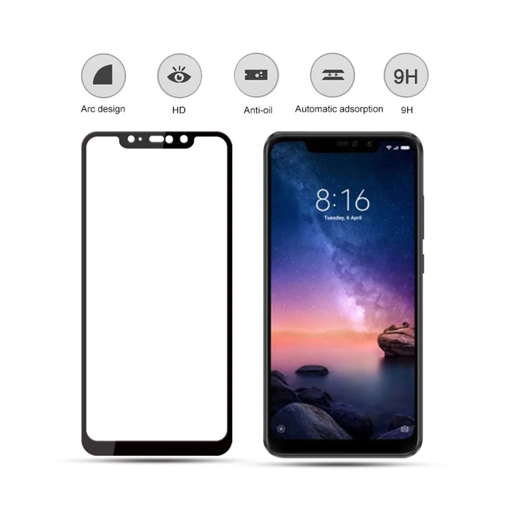 Защитное стекло для Xiaomi Redmi Note 6 Pro Glas xiomi xaomi note6 6pro полное покрытие Закаленное стекло Защитная пленка для экрана 9 H
