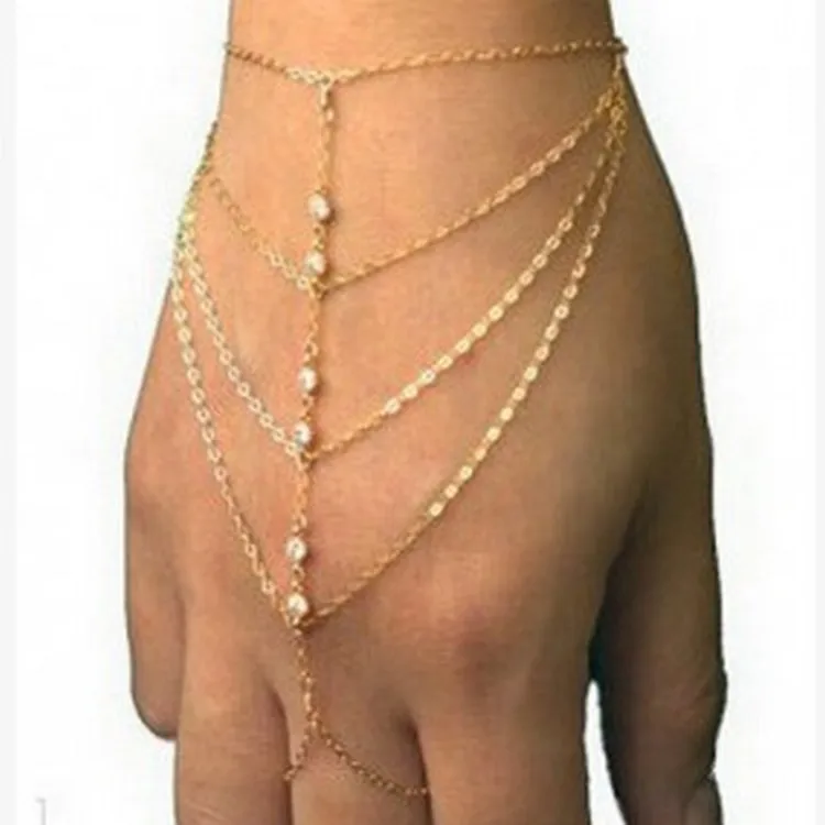 Новый продукт новинка золотые ведомые элементы и браслет женская мода