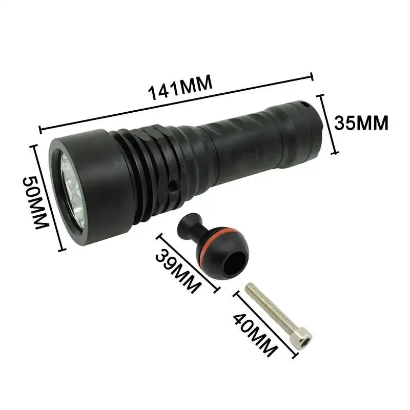 Профессиональный фонарик для дайвинга водонепроницаемый XM-L2 светодиодный