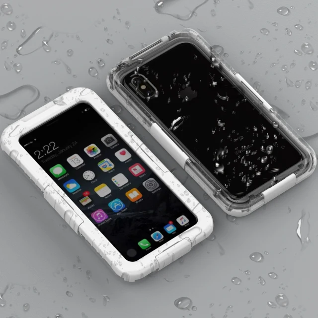 

Colorful Diving Case For iPhoneXs Shockproof Snowproof Clear Cover PC TPU Hybrid Waterproof Case For iPhoneX 8 7 6s 6 Plus