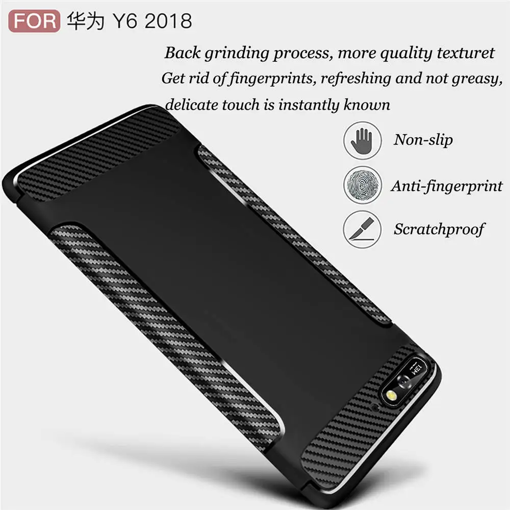 Matte Phone Covers Cases For HUAWEI Honor 7A 16GB 32GB Carbon Case Honor7A Pro Dual Soft Silicon TPU Mens Woman |