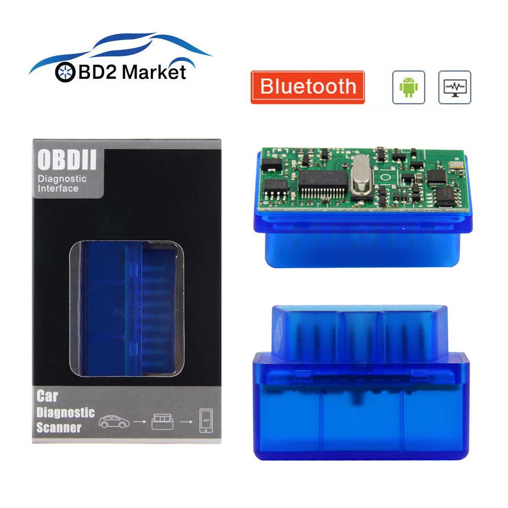 ELM327 V1.5 PIC18F25K80 Bluetooth OBD2 сканер Диагностический адаптер ELM 327 v1.5 OBD OBDII считыватель кодов сканирующий инструмент дешевые продукты