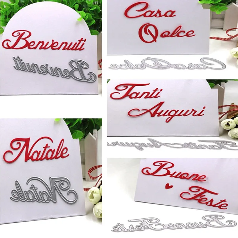 Новинка 2020 трафареты с итальянскими буквами для резки металла скрапбукинга