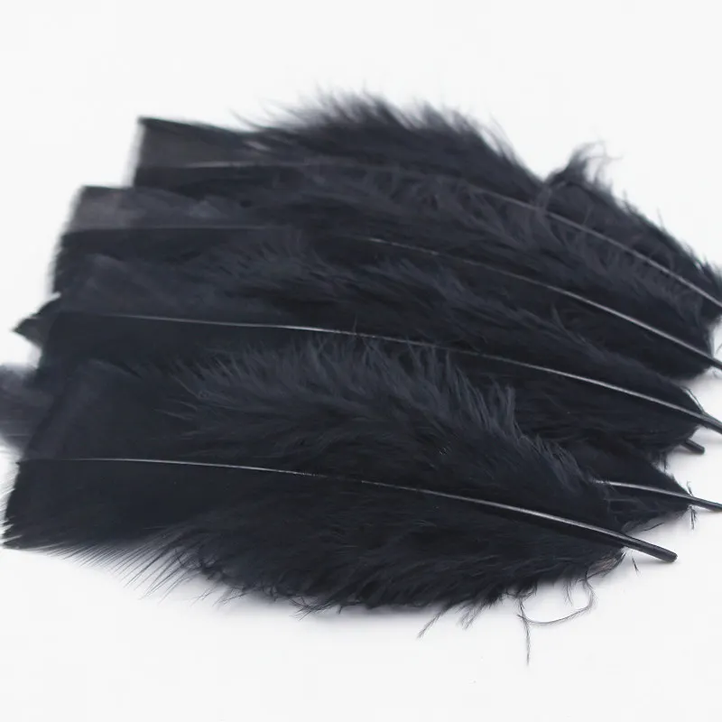 

50pcs/lot Beautiful black Turkey Feather For Crafts Millinery Embellishments DIY Handmake Arts Material Accessories