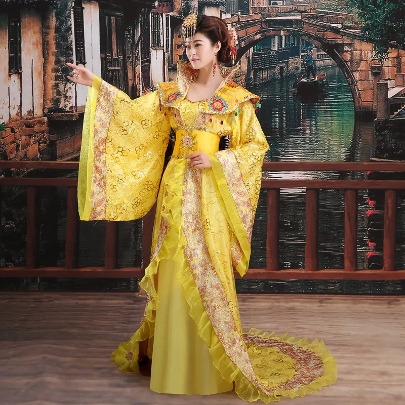 New Brand Designer traditional hanfu female Clothing Chinese ancient queen costume princess big Tailed dramaturgic Dress | Тематическая
