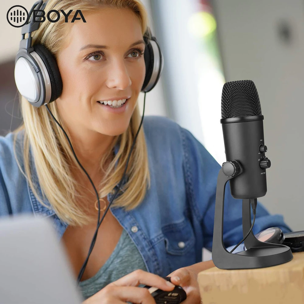 BOYA BY-PM700, профессиональный конденсаторный звук, Подкаст, Студийный микрофон для ПК, ноутбука, Skype, MSN, караоке, музыка, микрофон, конференц-связь