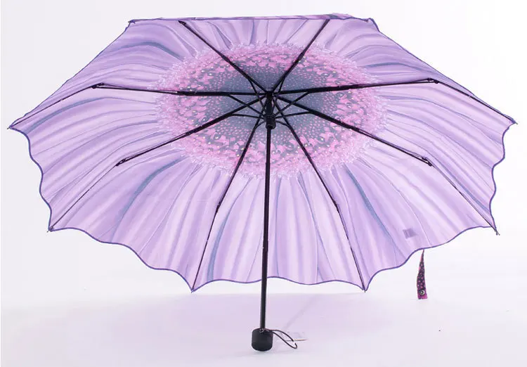 10pcs/lotSun umbrella outdoor anti-UV silver plastic sunflower creative three fold sunny folding | Дом и сад