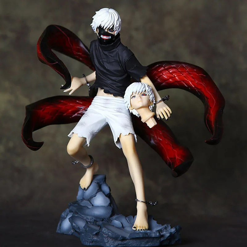 Free Shipping 8&quot Tokyo Ghouls Anime Kaneki Ken Awakened Black Wear Ver. Boxed 20cm PVC Action Figure Collection Model Doll Toy | Игрушки