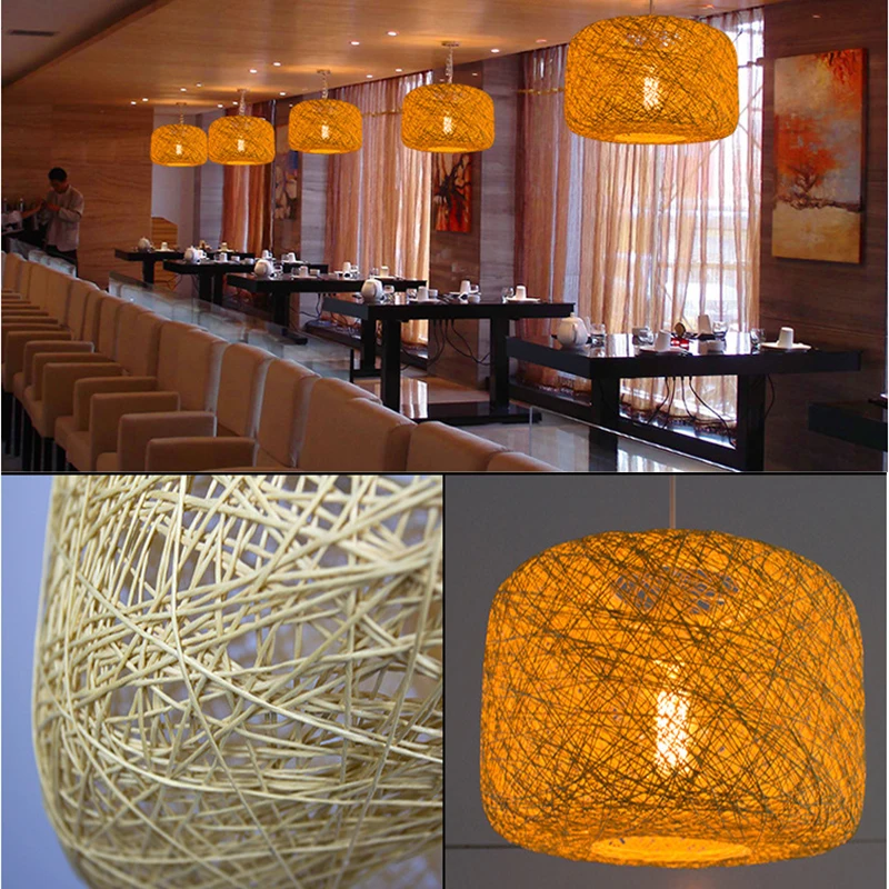 Современный Ретро Лофт LED E27 Canework деревенская кровать спальня лампа для чтения