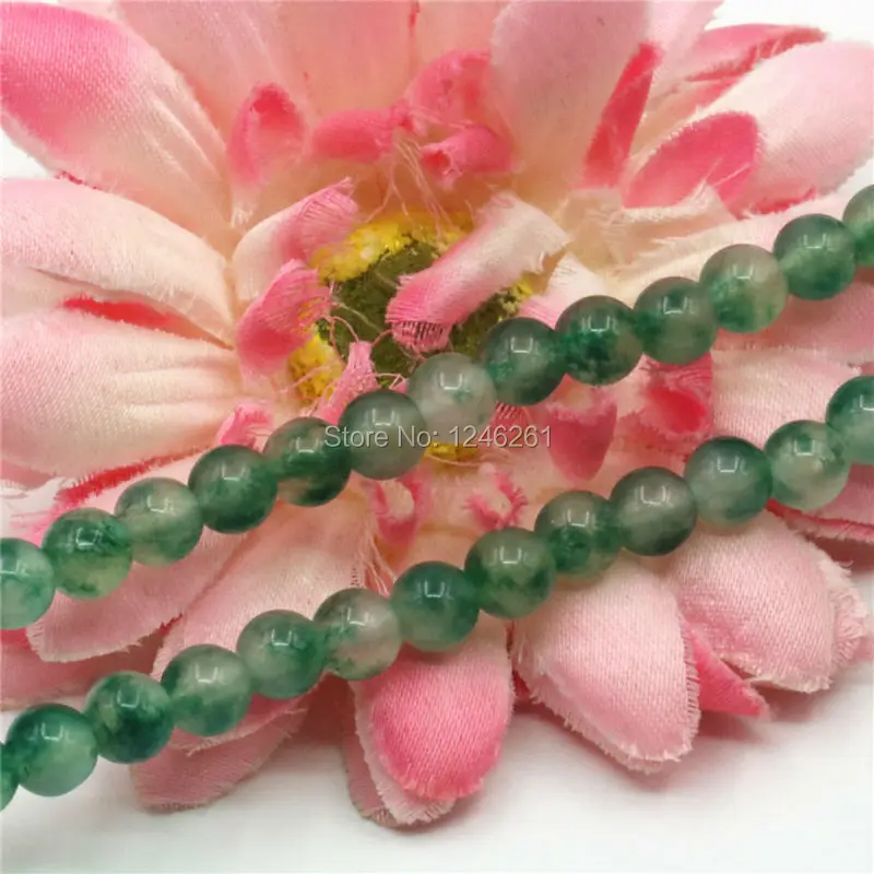 Круглые бусины для самостоятельного изготовления Зеленый Халцедон 4 6 8 10 12 14 мм |