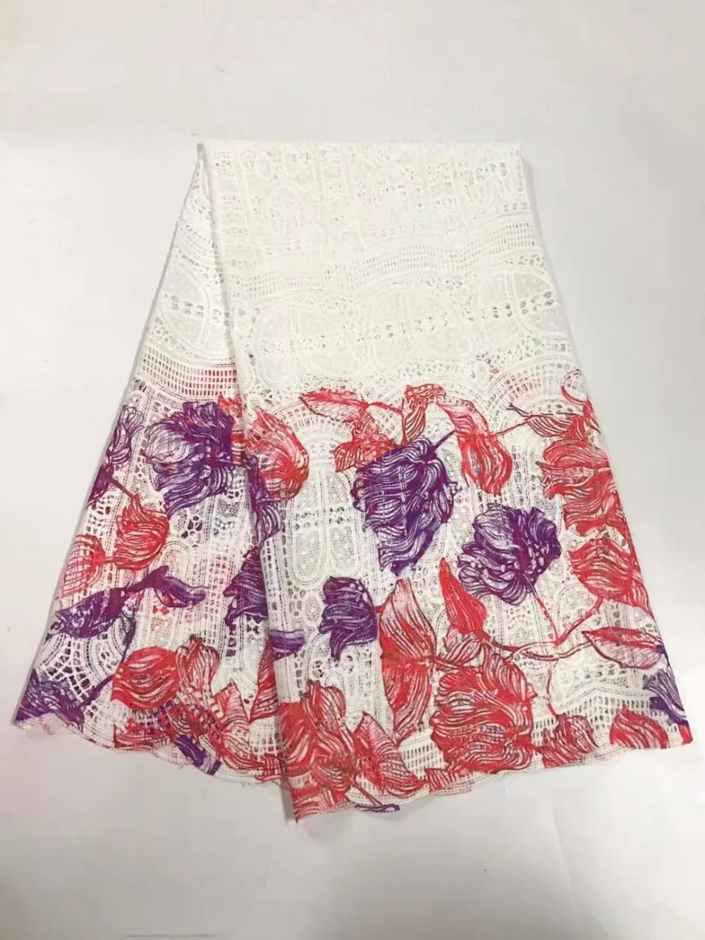 Гэри-афро-Кружево белый гипюр шнур Кружево ткани высокого качества Африканский