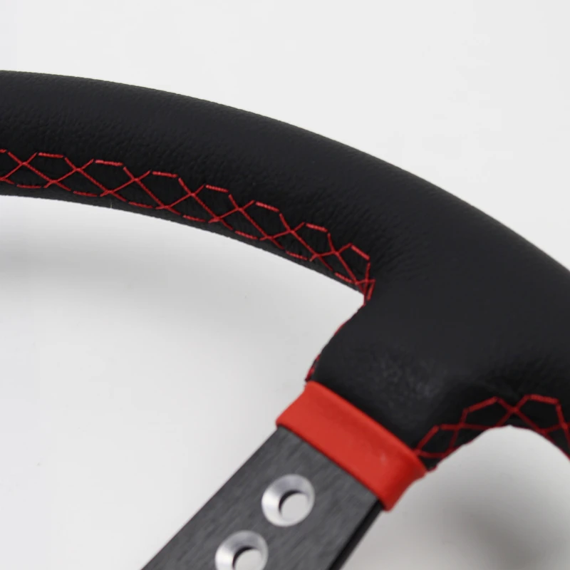 SP Stype 350 мм руль из натуральной кожи для гоночных автомобилей красный шов|stitch| |