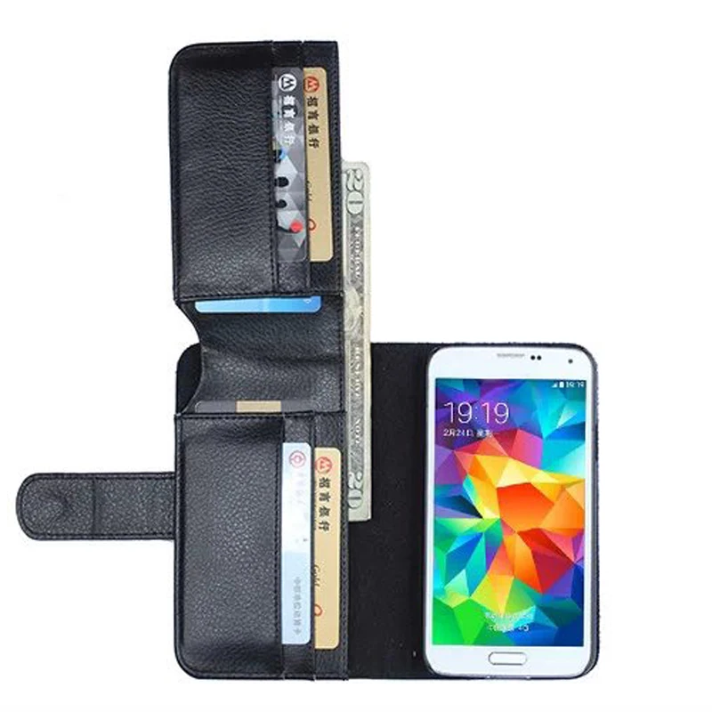 Роскошный чехол-книжка из искусственной кожи для Samsung Galaxy S5 I9600 с отделением карт