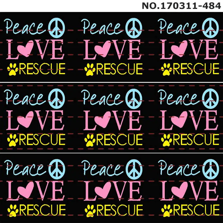 10 ярдов-разные размеры-милая лента peace &amp love с принтом корсажная | Дом и сад