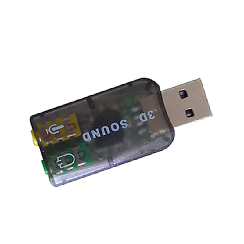 

Virtual 5.1 Channel Track 3D Sound Card Speaker Mic Earphone Audio Adapter 5*2.3*1.2CM For Windows 2000 / XP / VISTA Macbook