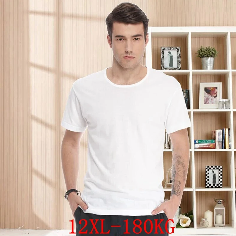 Мужская большая футболка большого размера 5XL 6XL 7XL 8XL 9XL 10XL 11XL 12XL летняя Свободная