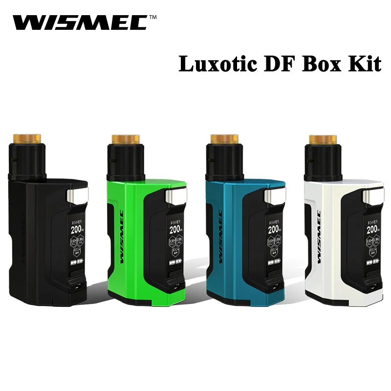 Оригинальный WISMEC Luxotic DF Box 200 Вт TC Kit MOD с гильотинной V2 RDA 7 мл бутылка электронная