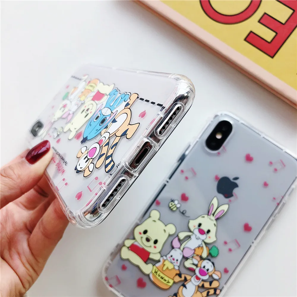 Симпатичный мягкий чехол для iPhone 7 забавные чип и Дейл Винни медвежонок пух
