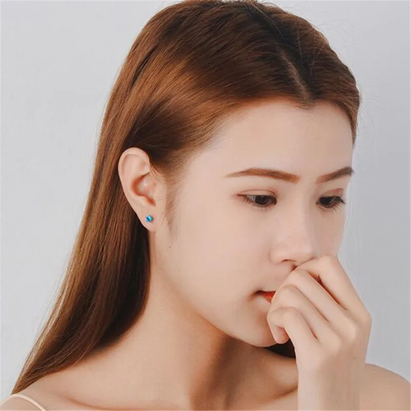 Новое поступление Женские Модные Разноцветные серьги-гвоздики с пятиконечной