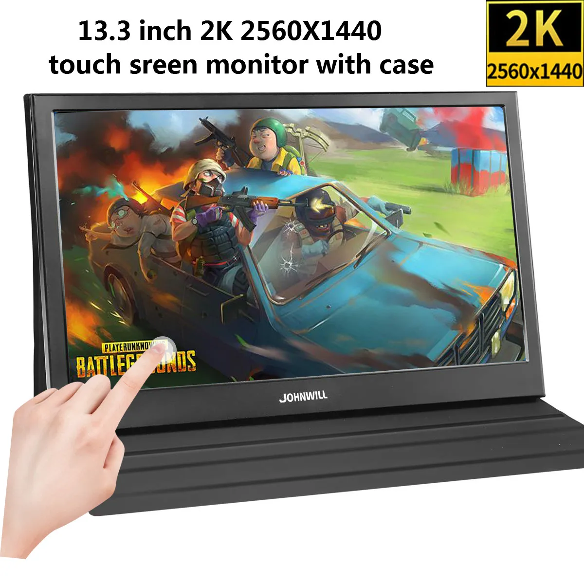 13.3 2Ktouch with ca Portable 13.3 inch 2K Touch Screen monitor PC full HD IPS lcd small 15.6 inch monitor 1920x1080 for Raspberry Pi PC PS4 PS3 Xbox - Цвет: 13.3 2Ktouch with ca