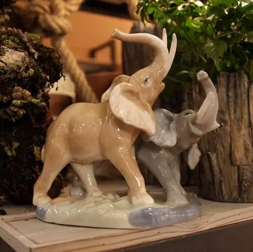 Креативный керамический слон для мамы и ребенка домашний декор сада комнаты