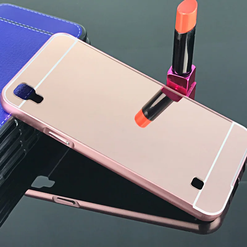Роскошный зеркальный индивидуальный дизайн чехол s для LG X style K200DS X F740L чехол fundas для LG X style K200DS 5,0 дюймов+ подарок - Цвет: Rosegold