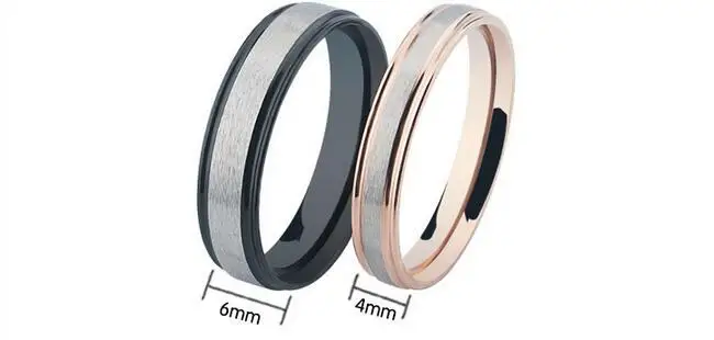 Матовое стандартное титановое кольцо черное золото|stainless steel couple rings|titanium ringcouple