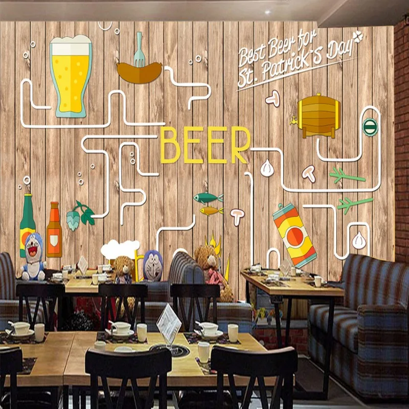 Обои 3d на заказ в европейском и американском стиле ручная роспись деревянное