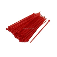 1000pcs 3mm x 100mm self locking nylon cable ties heavy industrial wire zip ties red 100pcs