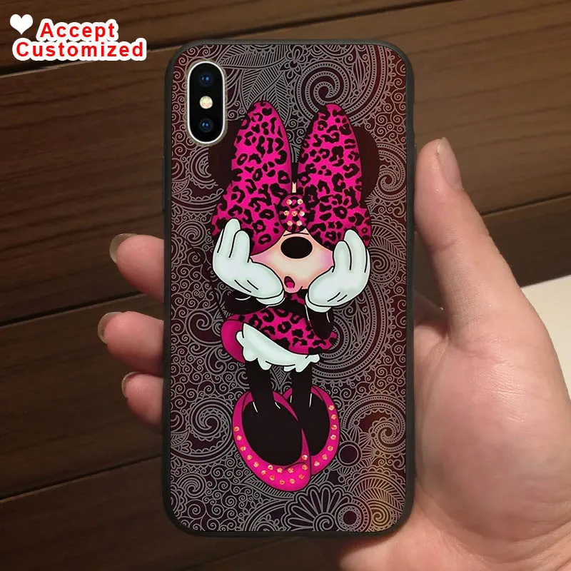Чехол с принтом Микки для iPhone 11 Pro X XS Max XR 5 5S SE 6 6S 7 8 Plus чехол Минни для samsung Galaxy Note 8 9 10 S8 S9 S10 Plus S10E - Цвет: 2