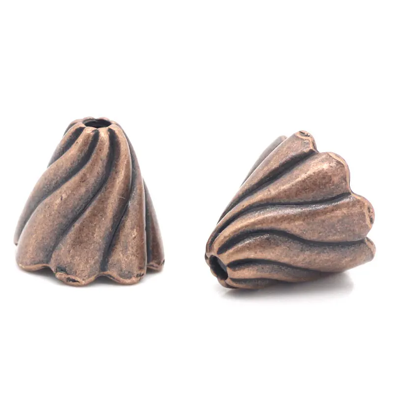 Бусины DoreenBeads из цинкового сплава конусные античные медные (подходит для бусин 12