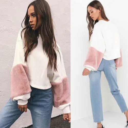 Черная пятница предложения Новый Мода 2017 г. Для женщин Повседневное плюшевые с