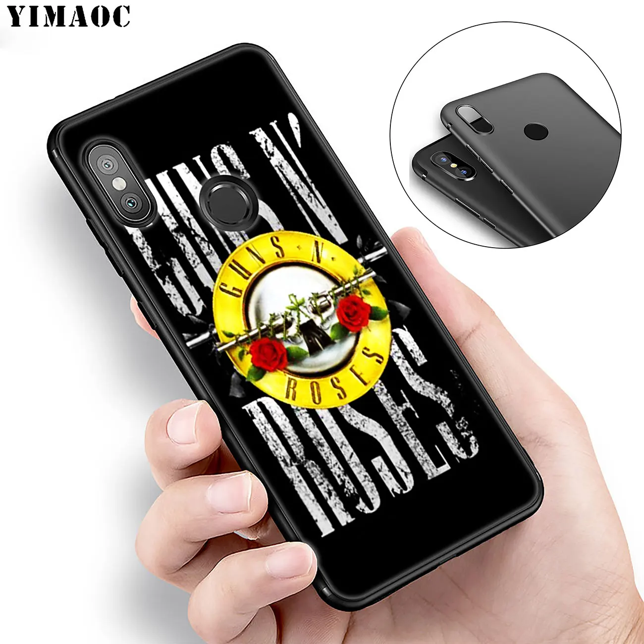 Мягкий силиконовый чехол YIMAOC GUNS N'ROSES Axl для Xiaomi Redmi K30 K20 Note 8 8T 7 5 6 Pro Mi с черным