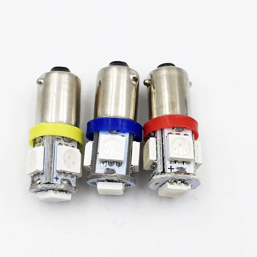 

YSY 50pcs 12V 5Smd 5050 Led T11 Ba9s T4W White Red Green Blue Yellow 182 1445 H6w Car Indicators Bulb Tail Light Wedge Lamp 24V