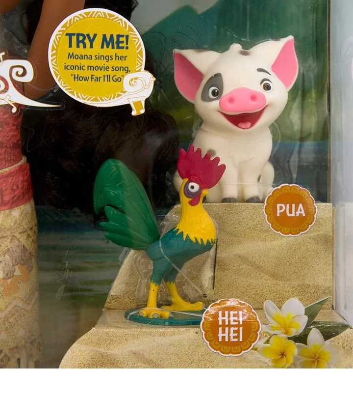 Игрушки Moana Talks Sping Songs как далеко я уйду люминесценция друзья PUA HEI Pig ПВХ Виниловая