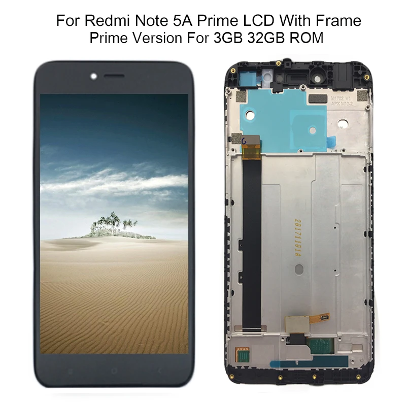 ЖК-дисплей 5 дюйма для Xiaomi Redmi Note 5A дигитайзер сенсорного экрана в сборе с рамкой 5a