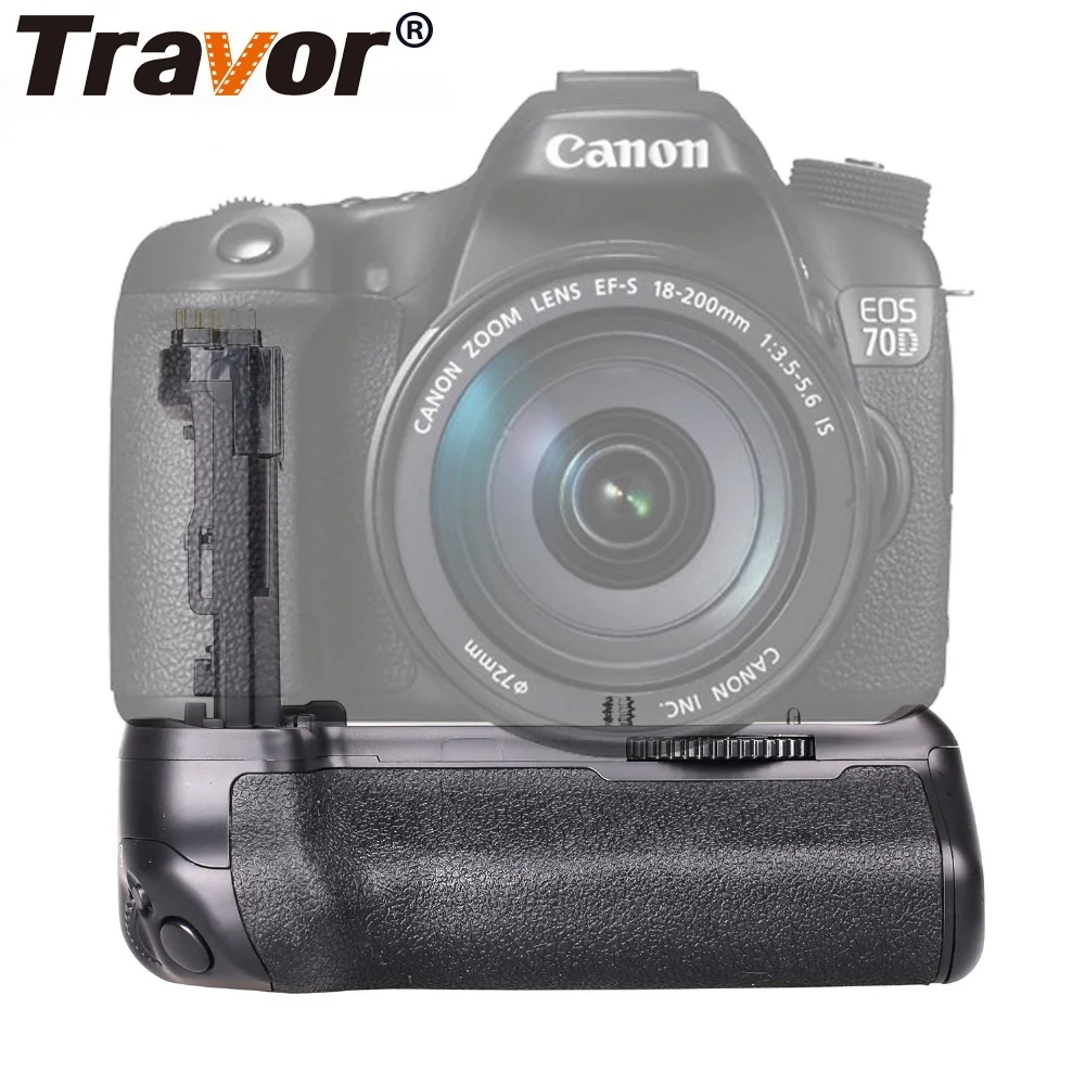 Travor Камера Вертикальная Батарейная ручка держатель для Canon EOS 70D 80D аккумулятор dslr ручка Замена BG-E14 LP-E6 работа с батареей