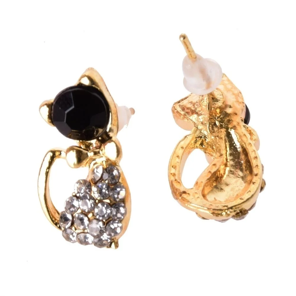 Новый Новинка для женщин женские серьги Элегантные черного цвета с украшением в