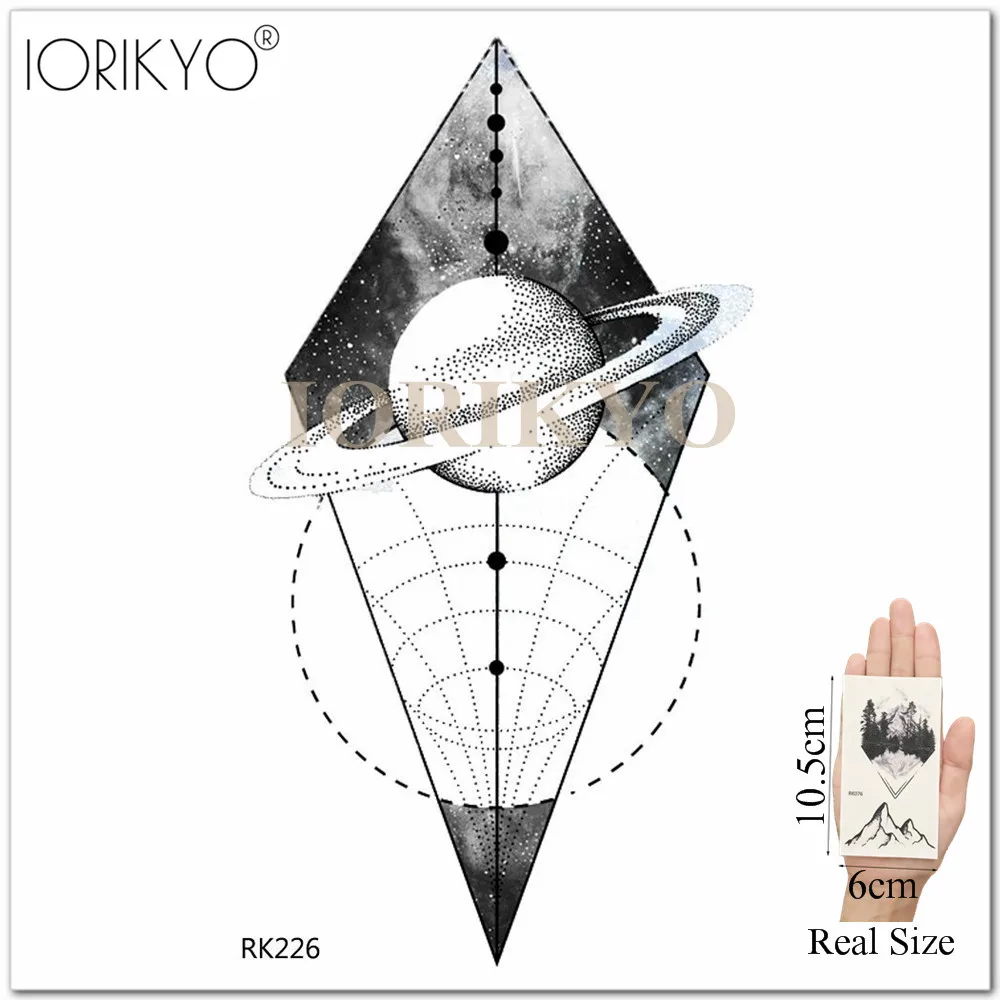 IORIKYO индейские тату наклейки с волком Для мужчин геометрический Животные