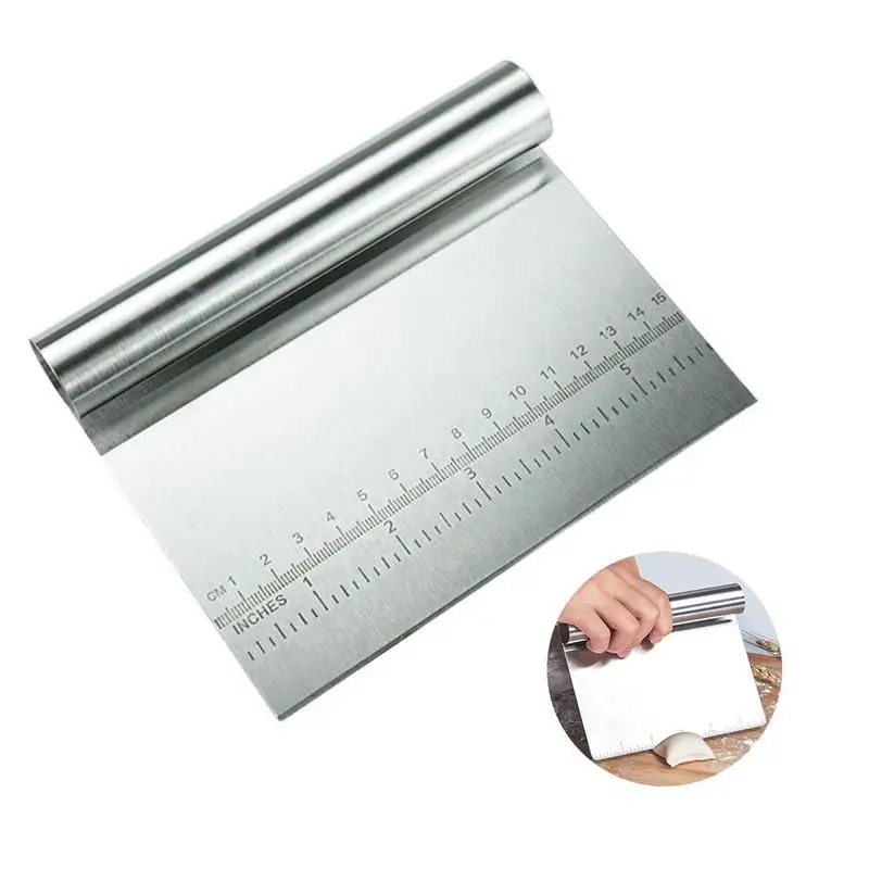 1 шт. безопасный Градуированный кухонный скребок для теста нож разделитель мука