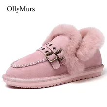 Botas mujer/Женская обувь; женские теплые зимние ботинки; модные брендовые Женские повседневные ботильоны из натуральной кожи на меху; Цвет Черный