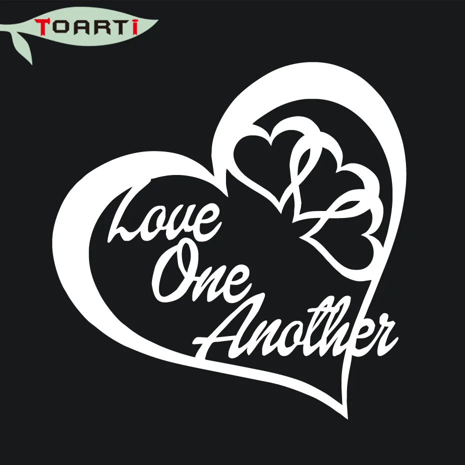Love One Heart виниловая наклейка на окно автомобиля для стенок бампера символ мира