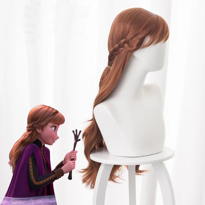 Froze Snow Queen Anna Cosplay Wig Anna Cosplay Hair Headwear Halloween Cosplay Costume Accessories