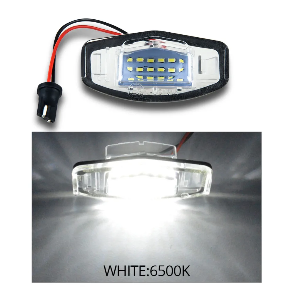 VooVoo 2 шт./компл. Canbus без ошибок 12 в белый 18 SMD СВЕТОДИОДНЫЙ номерной знак для Honda Civic