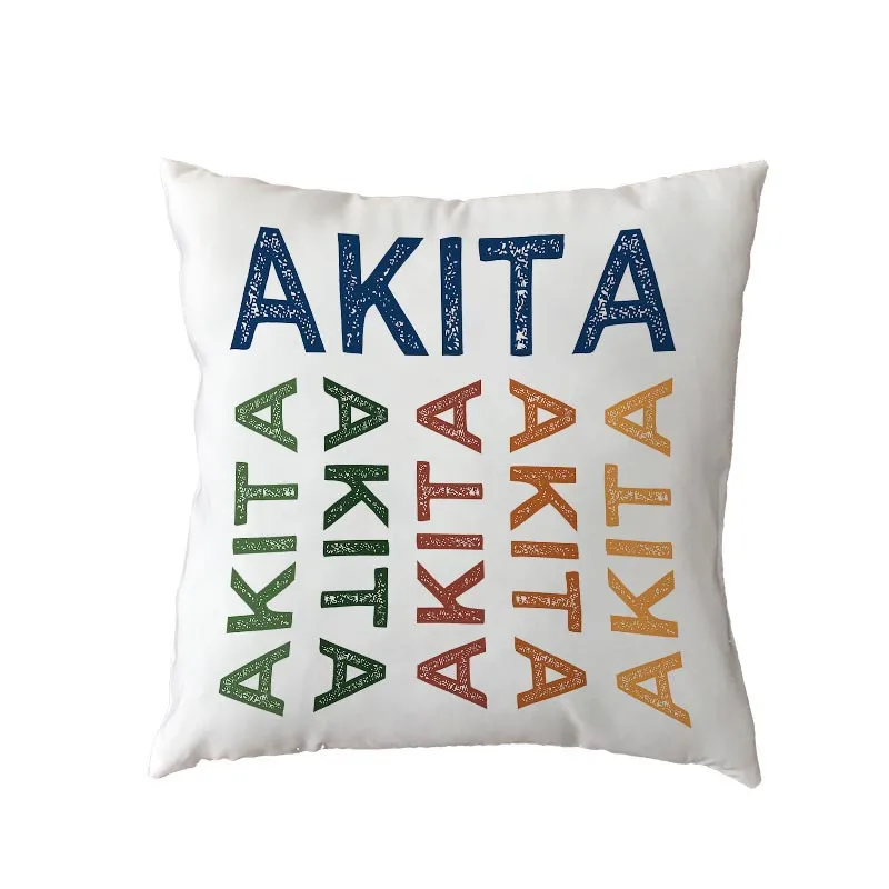 Милый Сиба ину шаблон наволочка полиэстер персиковая кожа простой фон озорной
