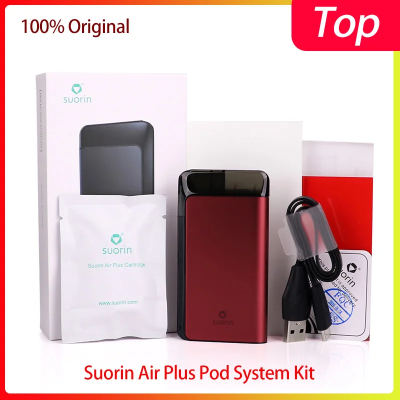 Оригинальный Vape Pod Kit Suorin Air Plus встроенный 930 мАч и 3 5 мл pod электронная сигарета