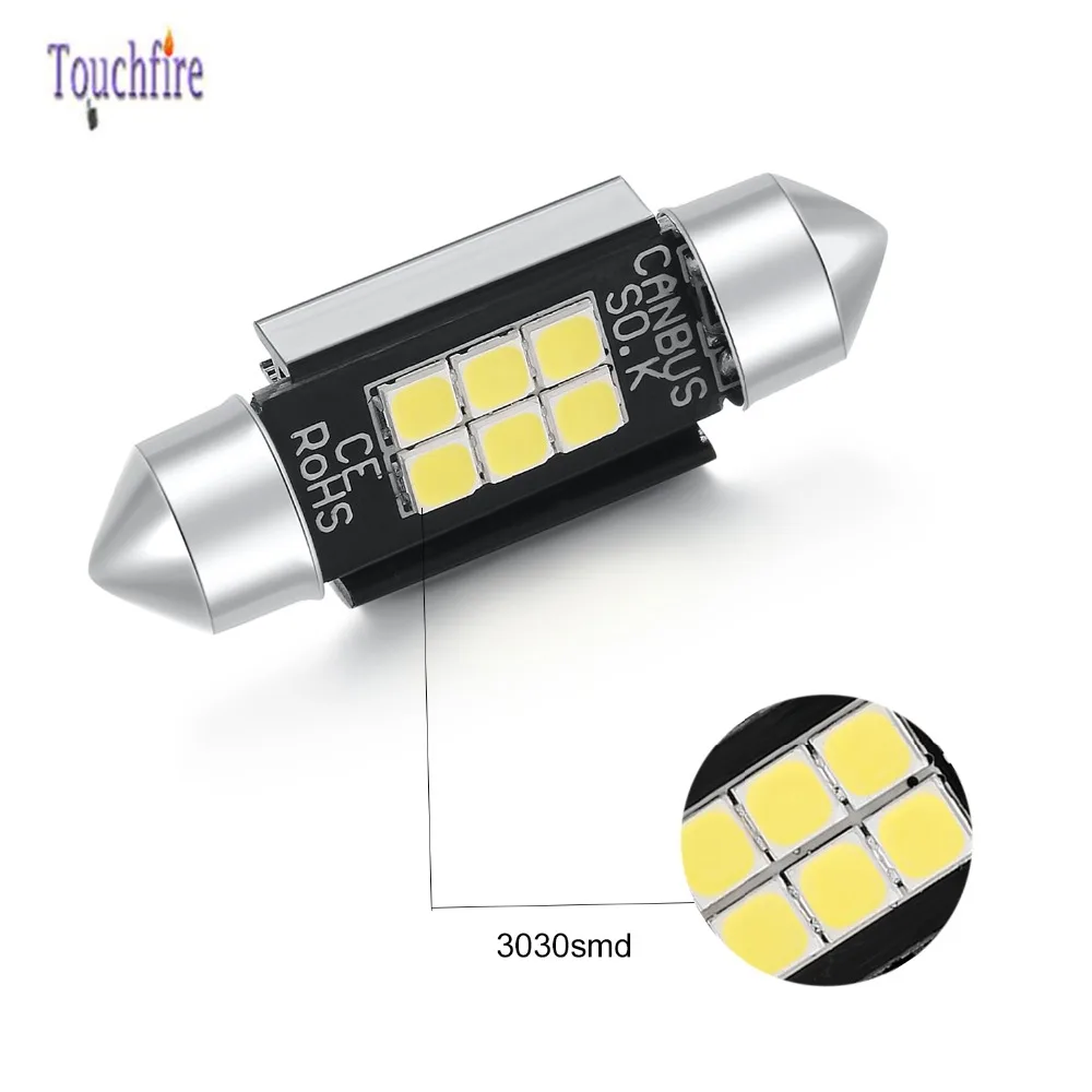 100 шт. C5W Festoon Canbus автомобильная лампа 3030SMD 8LED подсветка номерного знака