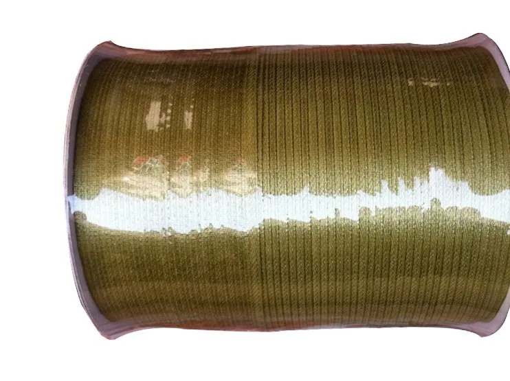 Золотая односторонняя подарочная упаковочная веревка 1/8 дюйма 3 мм шнур лента