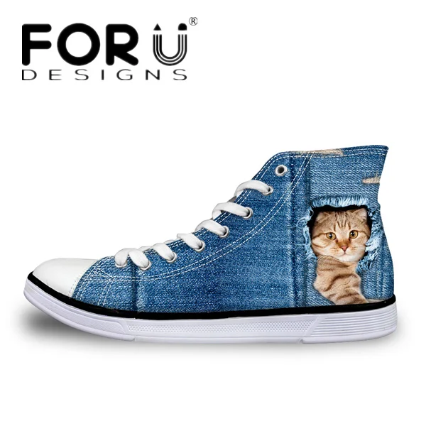 C3303AK. FORUDESIGNS/Модная Мужская Вулканизированная обувь 3D Животные волк с высоким берцем обувь, собака с принтом "Хаски" Туфли без каблуков Мужская парусиновая обувь; мужская обувь - Цвет: C3303AK.